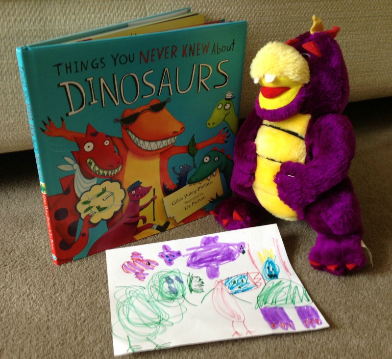 dinosaur book scene